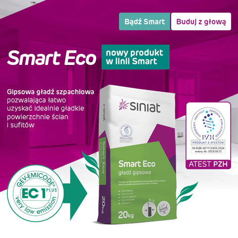 Linia Smart powiększa się o gładź gipsową Smart Eco!