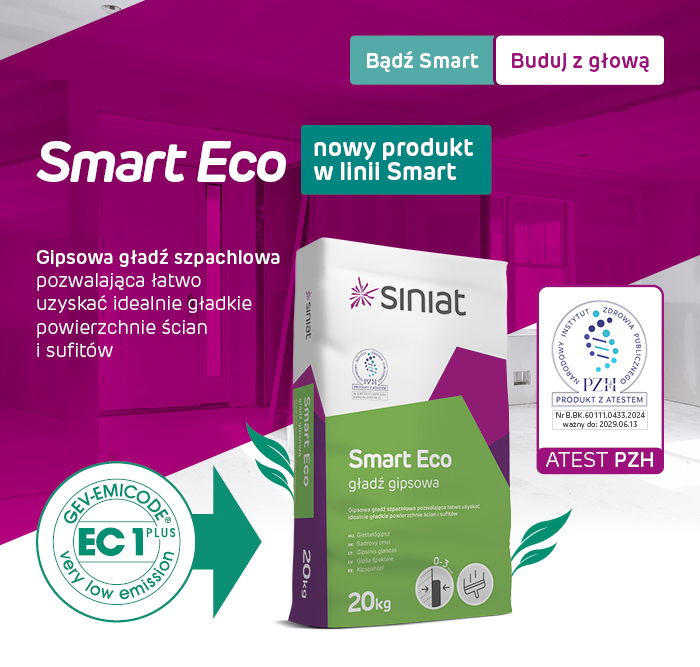 Linia Smart powiększa się o gładź gipsową Smart Eco!