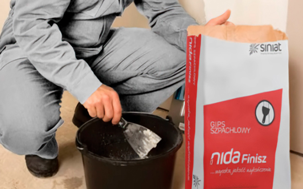 Przygotowywanie gipsu szpachlowego Nida Finish / Nida Finisz