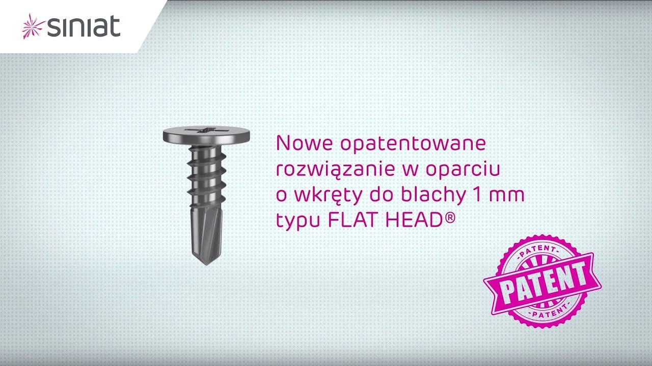 Siniat Flat Head - wkręt samowiercący do cienkościennych elementów stalowej konstrukcji SSZ