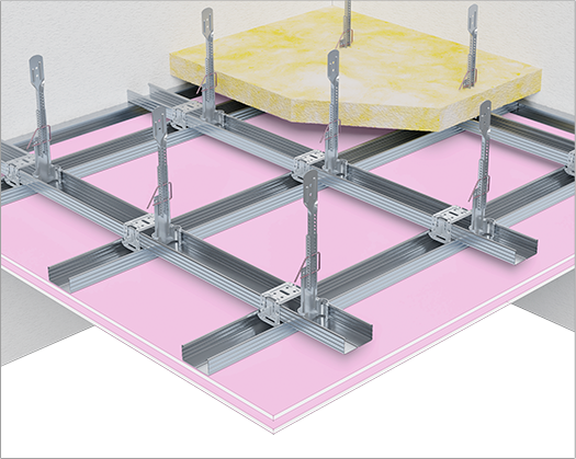 Render systemu sufitów podwieszanych Nida Sufit EI60